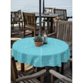 thumbnail image 2 of Outdoor Tablecloth with Umbrella Hole for Patio/Picnic/Party/Camping, Abstract Starry Sky Waterproof Table Cloth Round Cover Washable, Boho Cyan Modern Minimalist Art (Dia 54"), 2 of 9