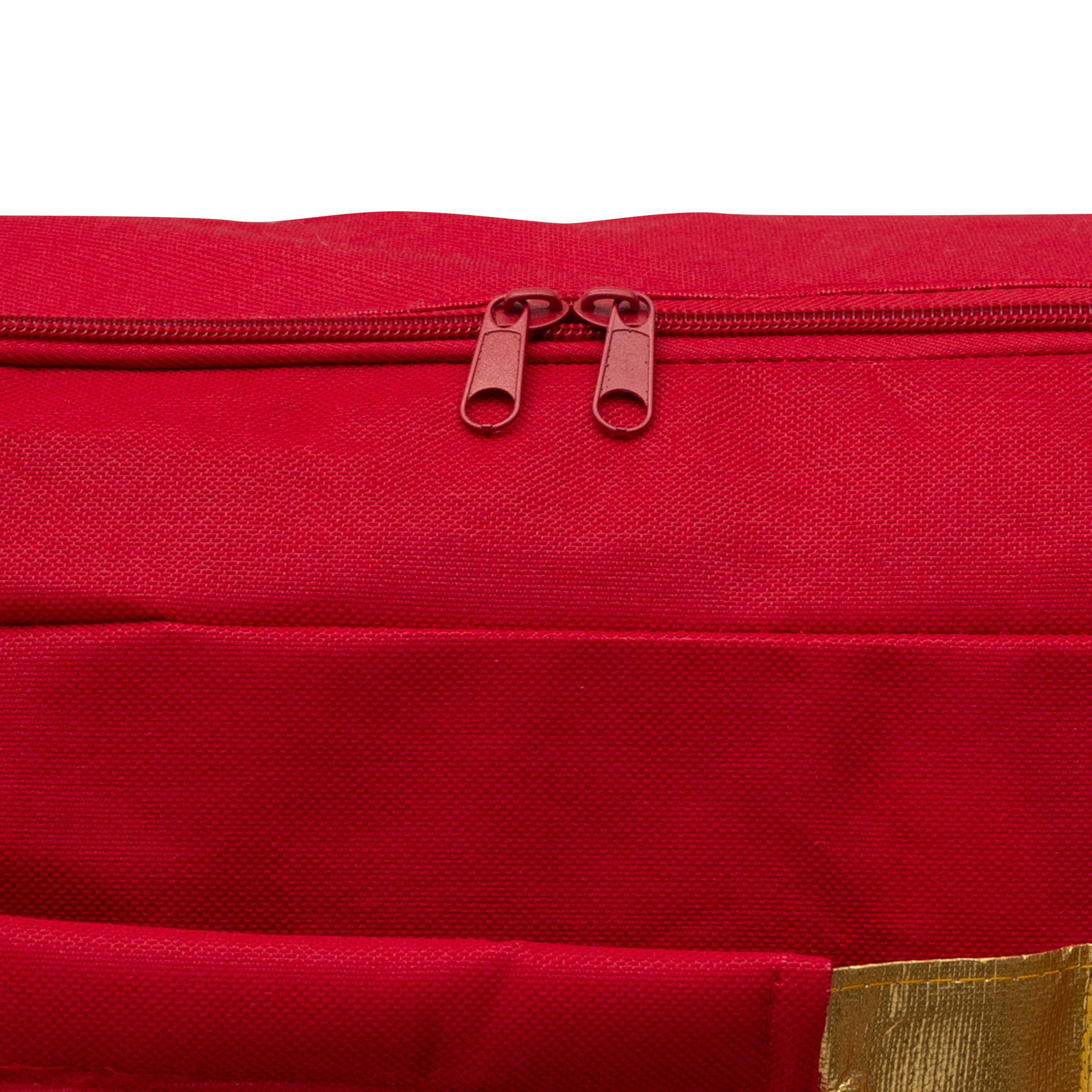 Simplify Holiday Christmas Tree Storage Bag, Polyester, with Wheels, Red