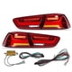 thumbnail image 1 of Luces traseras dinámicas LED, lentes ahumadas con reemplazo de luz de bienvenida para Mitsubishi Lancer Evo X 2008-2017, color rojo, 1 of 14