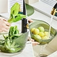 thumbnail image 4 of Clearance Sale Kingtowag Washing Basin, Kitchen Multi-Function Rice Washing Spoon Plastic Rice Washing Sieve Rice Washing Basin Drain Basket Fruit Basin Vegetable Washing Basket Rice Gray, 4 of 9
