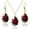 Gold,Burgundy,Jan, variant on Emerald Crystal Imitation Diamond Jewelry Sets for Women, Silver Pendant Matching Necklace Set, Green Drop Dangle Earrings Set, Boho Rhinestone Teardrop Jewelry Wedding Bridal Bridesmaid
