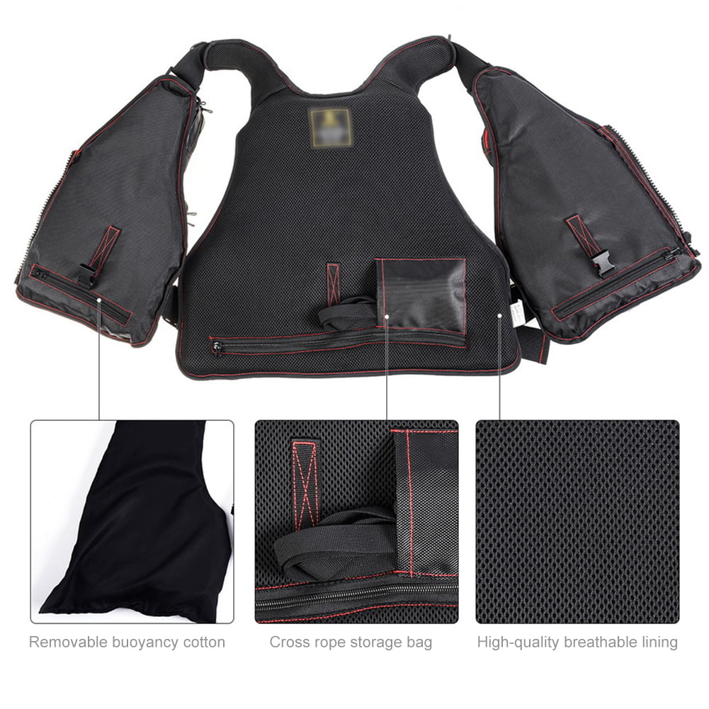 Life Jacket Vest Suitable for Fishing and Outdoor Activities Fly Fishing Life Jacket with Multi-Pockets Adjustable Vest for Men and Women