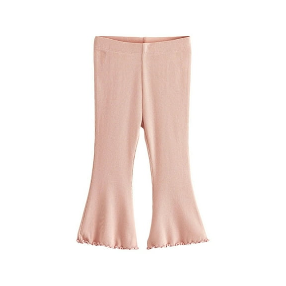 abtuhar Leggings for Girls,Toddler Leggings,Girls' Pants Children's Slim Elastic Leggings Flared Pants Pink 2-3 Years