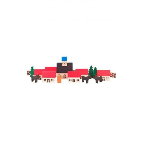 Dregeno Wooden Toy - Small Village with a Church