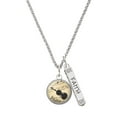 thumbnail image 1 of Delight Jewelry Silvertone Domed Music - Violin Silvertone Believe Faith Prayer Hope Bar Charm Necklace, 23", 1 of 4