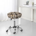 thumbnail image 4 of Uemuo Retro Hydrangeas Pattern Round Bar Stool Seat Covers Washable Stool Cushion Slipcover Elastic Bar Chair Covers-13 inch, 4 of 7