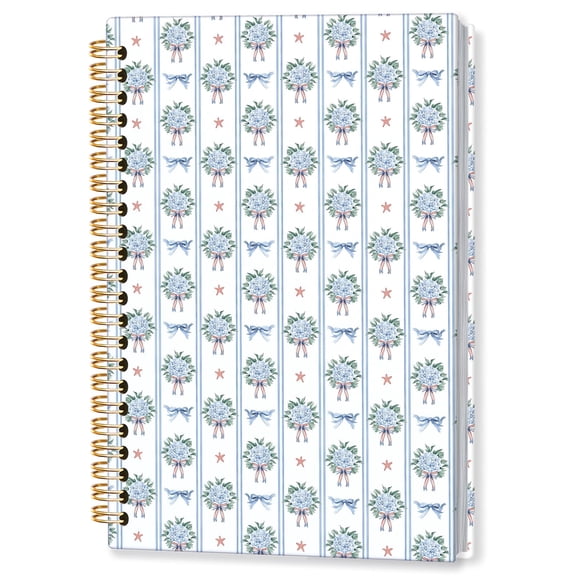 Cuaderno Elpwk Floral de Hortensias con Espiral 14 x 21 cm