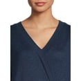 thumbnail image 4 of Time and Tru Women's Hacci Wrap Top, 4 of 5
