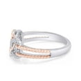 thumbnail image 2 of AFFY 0.10CT Natural Diamond Two Tone Heart Infinity Anchor Rope Promise Ring 14K White Gold over Silver-8, 2 of 5