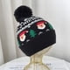 thumbnail image 3 of Gorro navideño con copos de nieve, 2 piezas, gorro tejido de Papá Noel, gorro rojo, gorro de lana para padres e hijos, 3 of 5
