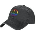 thumbnail image 1 of Rainbow Peace Sign Baseball Cap Golf Dad Hat Adjustable Unconstructed for Men Women, 1 of 8
