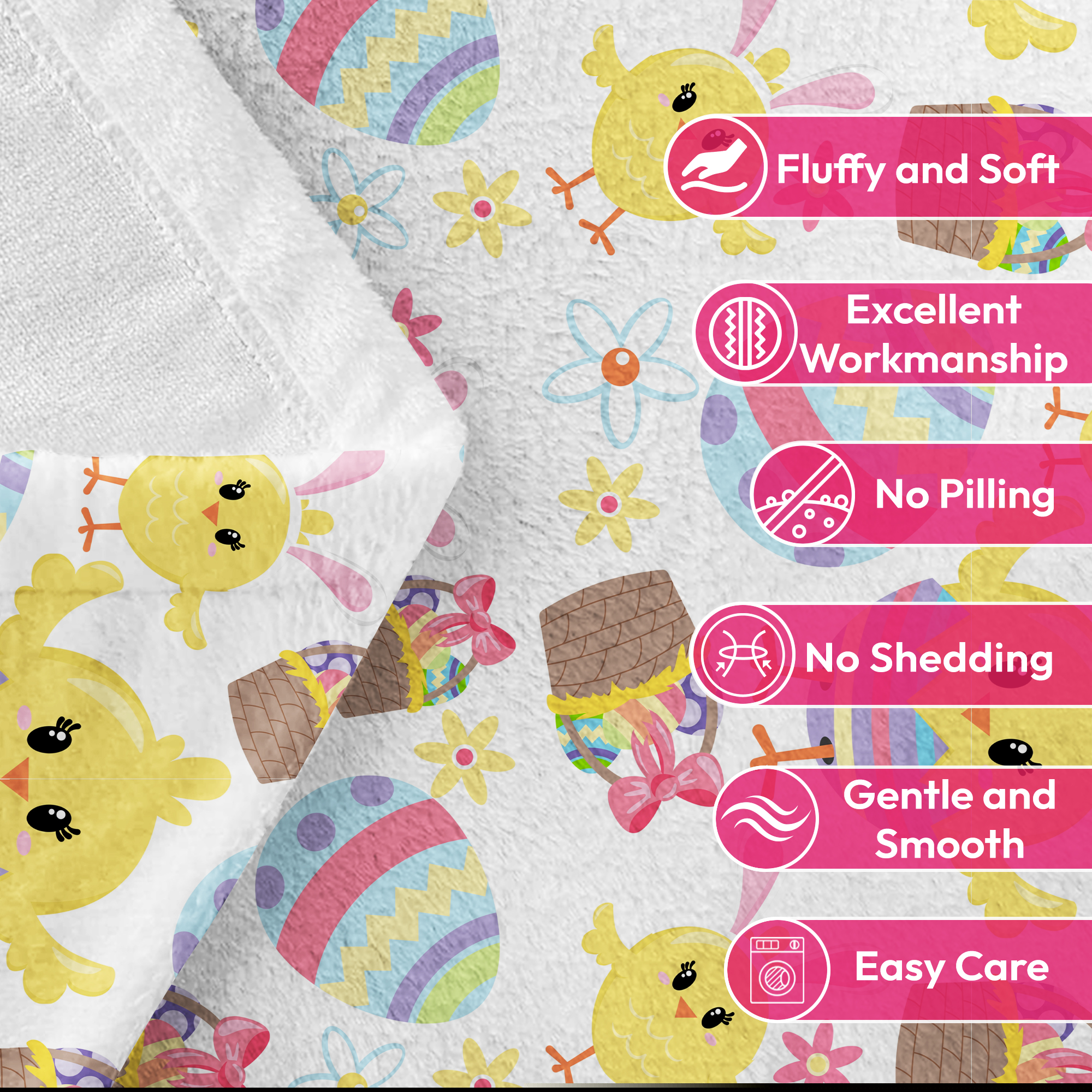 Easter Throw Blanket, Warm Fleece Flannel Bed Blanket, Lightweight Easter Blanket for Sofa Bed Couch 30"x40"