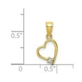 thumbnail image 4 of 10k Yellow Gold CZ Heart Pendant, 4 of 5