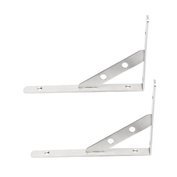 2 soportes triangulares para estantes en forma de L para montaje en pared, resistentes a cargas pesadas, 8" L en forma de 8 pulgadas
