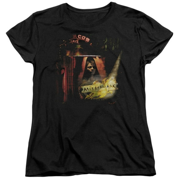 Mirrormask Big Top Poster Womens Short Sleeve Shirt (Black, Large)