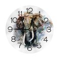 thumbnail image 1 of Reloj de pared de elefante, silencioso, de 10 pulgadas, estilo rústico retro, decorativo para sala de estar, cocina, hogar, baño y dormitorio, 1 of 7