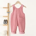 thumbnail image 5 of OSOLU Children Girls Pants Corduroy Overalls with Floral Design Cute Overalls Soft Overall Romper Chic Casual Trousers, 5 of 9