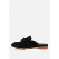 thumbnail image 4 of KRIZIA Chunky Chain Suede Slip On Mules in Black, 4 of 8