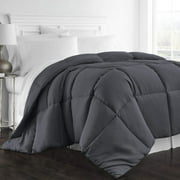 Beckham Hotel Collection 1300 Series, All Season, Luxury Goose Down Alternative Comforter, Hypoallergenic, King/Cal King, Gray