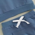 thumbnail image 5 of Zehjuhan Toddler Boy 2-Piece Baby Boy Solid Color Long Sleeve Shirt and Pant Clothing Set for Winter Fall Blue，3-6M, 5 of 7