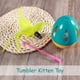 thumbnail image 2 of Pelota de juguete con plumas para gatitos, juguete interactivo para gatos, divertida y divertida pelota (azul), 2 of 5