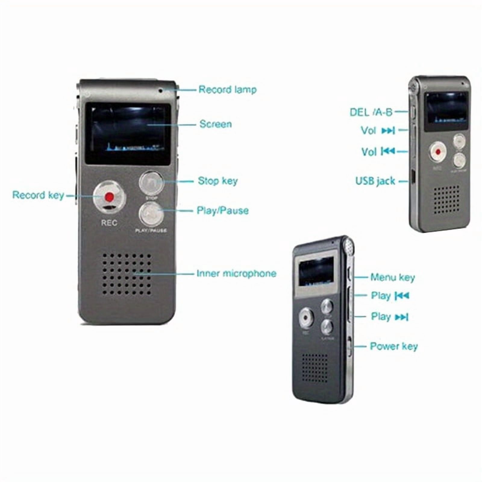 Paranormal Hunting Equipment Digital EVP Voice Activated Recorder USB US 8GB (Black)