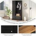 thumbnail image 4 of Kselythan Hall Tree with Storage Bench, 3 In 1 Entryway Bench with Coat Rack and Shelf, Hall Tree with Flip-Up Bench for Entryway Hallway, 4 of 7