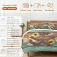 thumbnail image 5 of Queen 4 Piece Bedding Set Retro Country Star Sunflower Berry Soft Breathable Duvet Cover and Pillowcase,Farmhouse Wood Board Duvet Cover Set Washable Bed Sheets for Bedroom Dormitory Guest Room, 5 of 7
