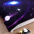thumbnail image 3 of REGALWOVEN Galaxy Printed Duvet Cover Single Size Bedding Quilt Cover Set of 3, Dark Purple, 3 of 7