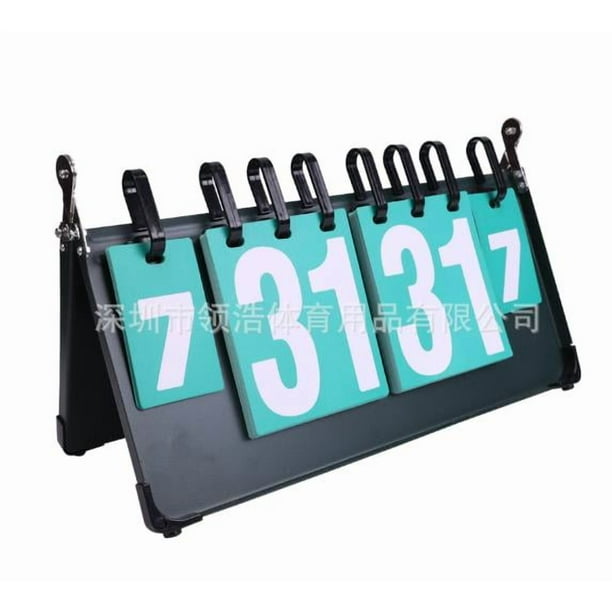 Marcador portátil abatible, marcador de mesa, marcador de mesa, marcador de puntuación, tarjetas de números de puntuación para tenis de mesa, voleibol, competiciones deportivas al aire libre