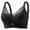 Black, variant on Women's Backless Push Up Bra, Seamless Plunge U-Back Adhesive Lift Support for Strapless Outfits