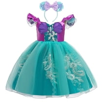 Girls Ariel Mermaid Princess Dress Birthday Party Christmas Cosplay Outfit