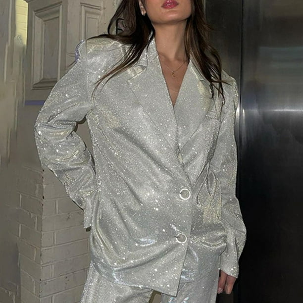 Chaqueta y abrigo informal de manga larga sin capucha para mujer, chaqueta de traje informal ajustada de manga larga (sin bolsillos), abrigo para mujer