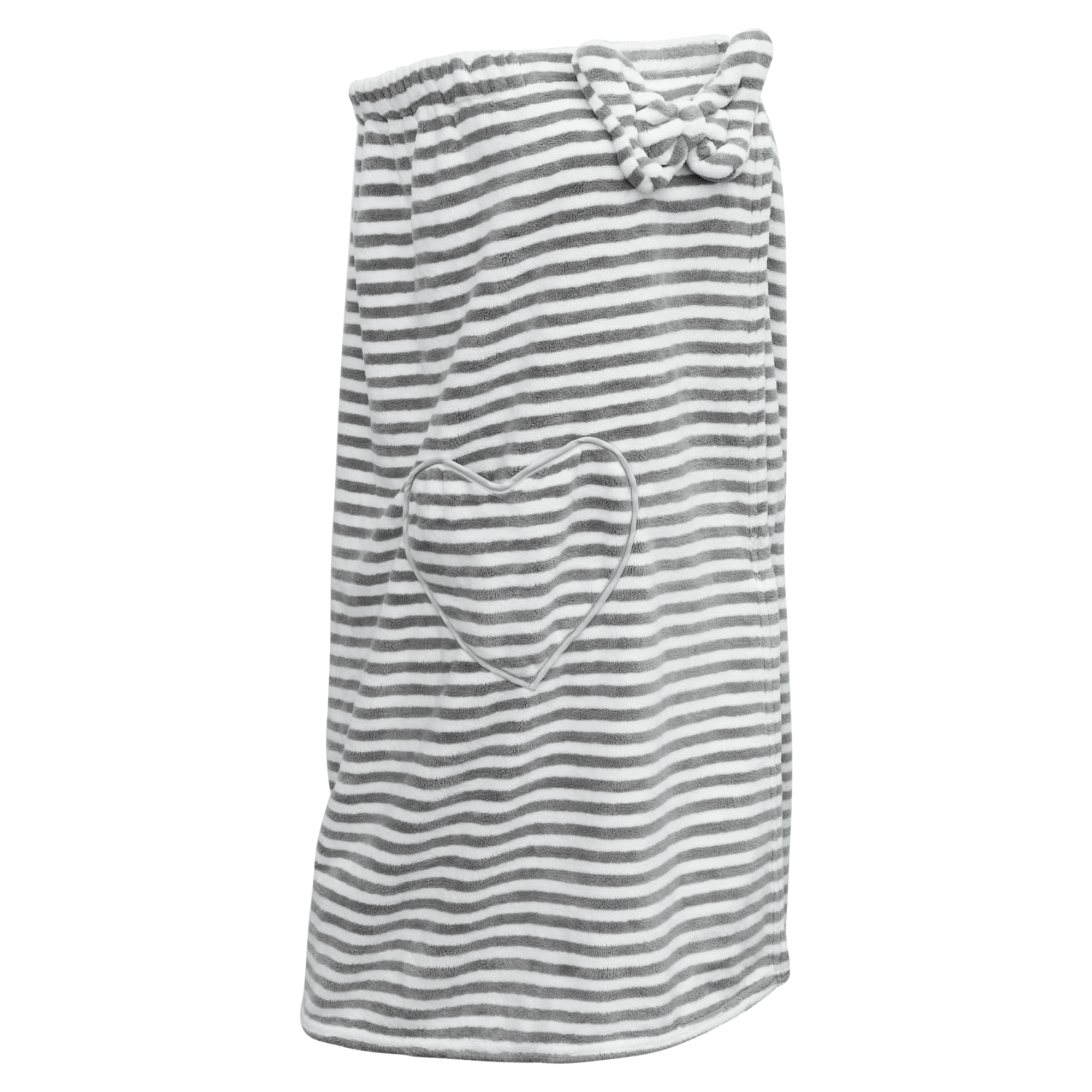 Unique Bargains Shower Wrap Towel for Women Coral Fleece 1 Pc Gray