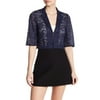 Nanette Lepore Speedway Boogie Lace Cropped Blazer, Indigo, 10