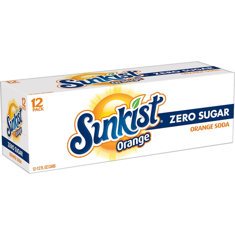 Buy Sunkist Zero Sugar Orange Soda, 12 Fl Oz Cans, 12 Pack Online At ...