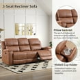 thumbnail image 5 of Bonzy Home 3-Seat Recliner Sofa Set, Manual Reclining Chair & Loveseat Included, Modern Couch for Living Room, 5 of 10