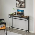 thumbnail image 5 of VECELO Console Table with Power Outlet & USB Port, 39.4" Narrow Sofa Table with Charging Station, Industrial Entryway Table for Living Room, Hallway, Foyer, Bedroom, Brown, 5 of 8