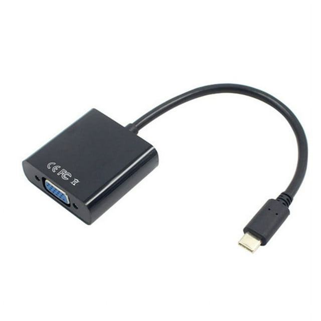 USB-C USB3.1 Type C for Adapter Cable VGA Male to VGA Female Video Transfer Converter 1080P for 12 inch