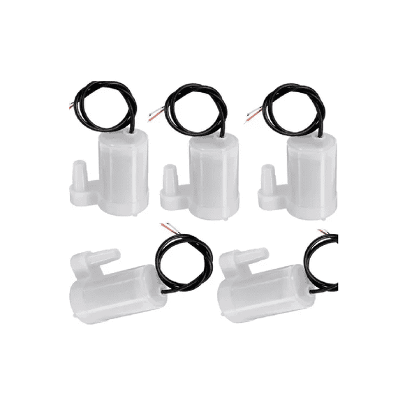 5 Mini Bombas Sumergible de Agua 3V a 6V DC Para Acuarios, Fuentes blanco