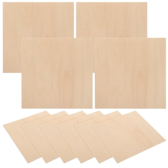 Hemoton 10pcs Diy Wooden Sheets Unfinished Wood Boards Wood Squares Boards For Crafting And Drawing Handmade Projects Decor