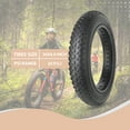 thumbnail image 4 of Hycline Fat Bike Tires Replacement Set: 20/26x4.0 Inch Puncture Resistant Folding Electric Bicycle Tires, All Terrain High-Density Bike Tires with Bike Tubes and Tire Levers, 4 of 6