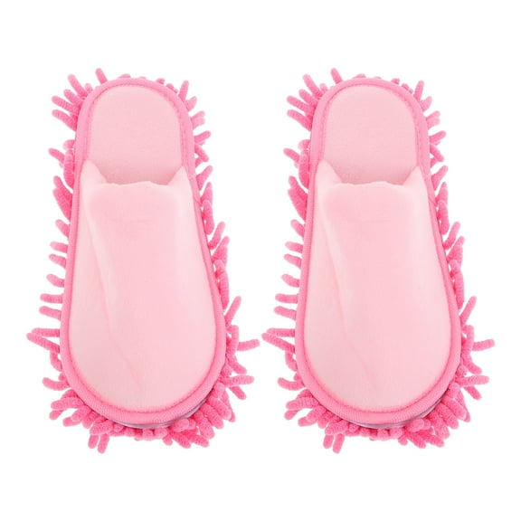 Pink Mop Slippers for Floor Cleaning Women Warm Chenille Cotton Material Detachable Washable