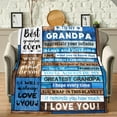 thumbnail image 2 of Dad Birthday Gift Birthday Gifts for Dad from Daughter Son Best Dad Gifts Soft Throw Blanket for Bedding Sofa (Dad Gifts, 50 x 60 Inch), 2 of 5