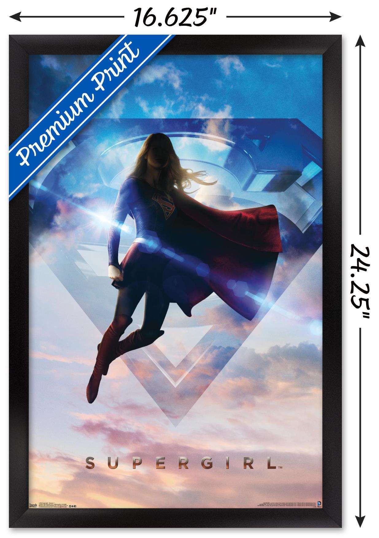 DC Comics TV - Supergirl - Season 1 Wall Poster, 14.725" x 22.375", Framed