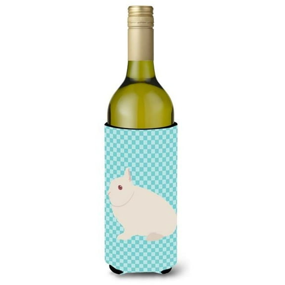 Hermelin Rabbit Blue Check Wine Bottle Beverge Insulator Hugger