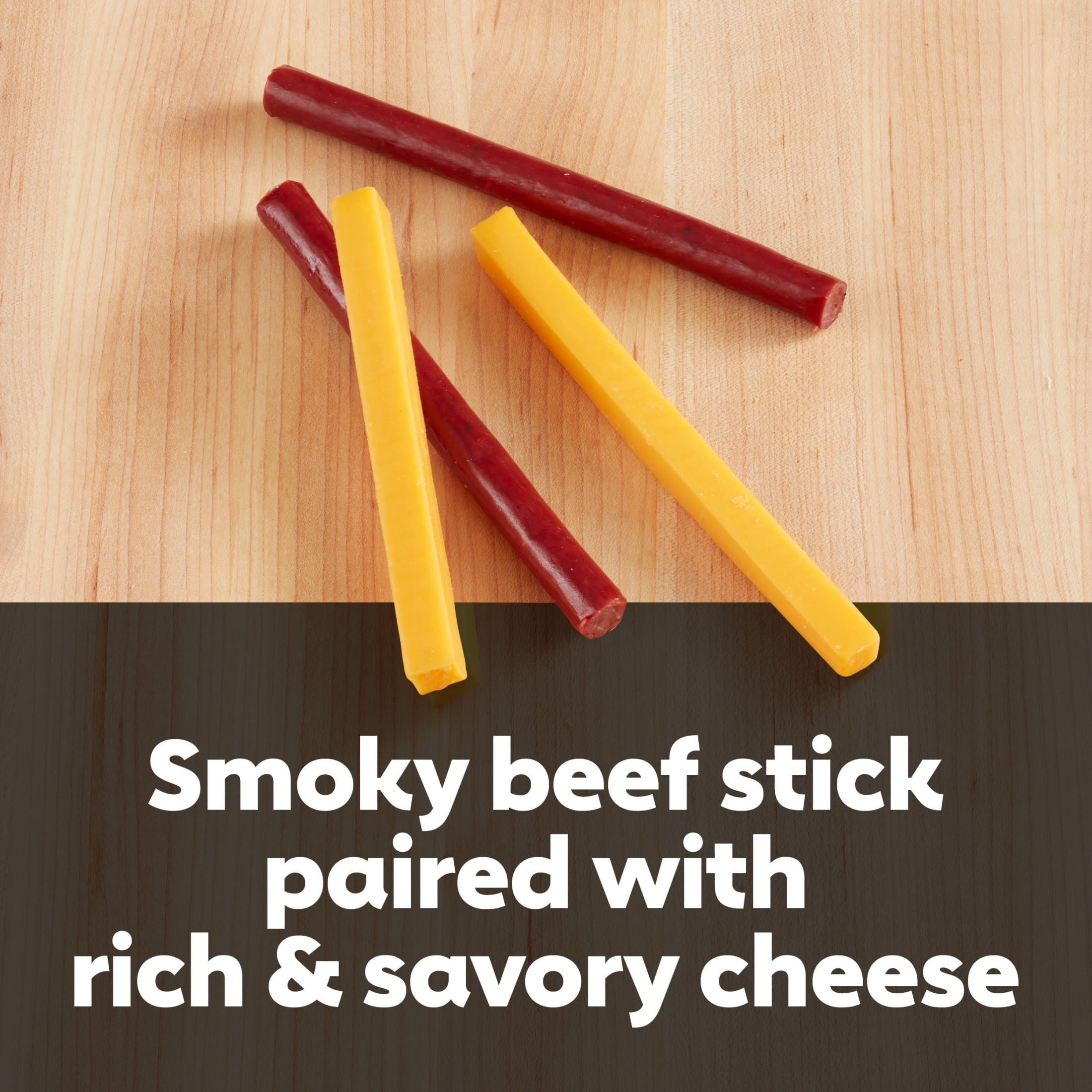 (10 pack) Jack Link's Snack Sticks, Protein Snack, All American Beef & Cheese Combo, 1.2oz