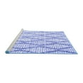 thumbnail image 2 of Ahgly Company Machine Washable Indoor Round Trellis Blue Modern Area Rugs, 5' Round, 2 of 4