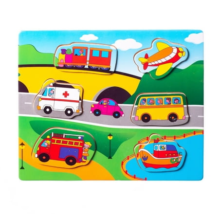 Eliiti Wooden Vehicles Puzzle for Boys Toddlers 2 to 4 Years (Best Board Games For Six Year Olds)