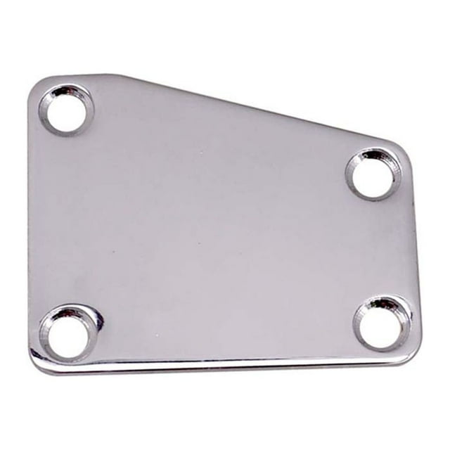 Langgg Electric Guitar Neck Plate Solid Color Modified Components Replace Component Guitars Board Music Instrument Accessory Silver 1Set
